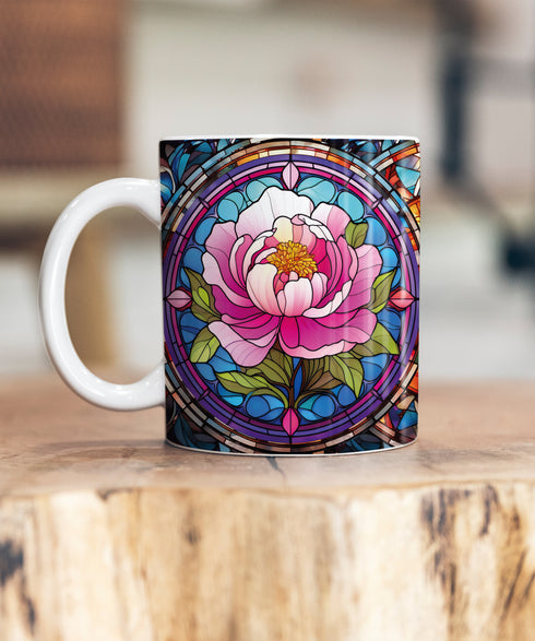 Peony Suncatcher Artwork Ceramic Mug